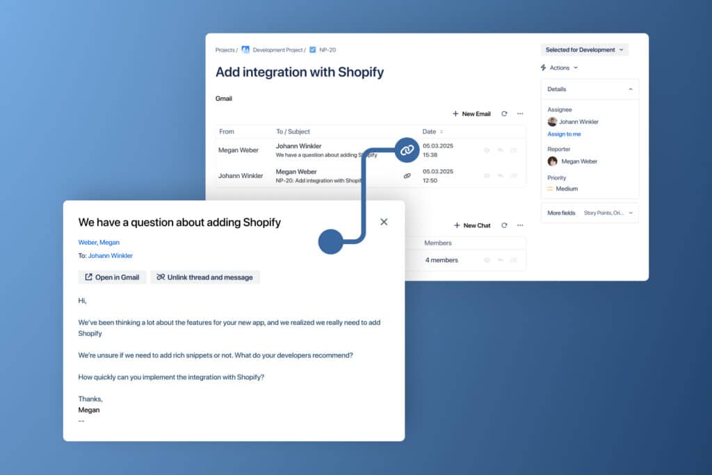 See Gmail in Jira with Jigo