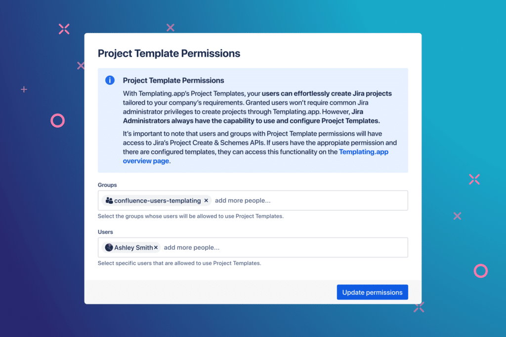 Delegated project creation with Templating.app
