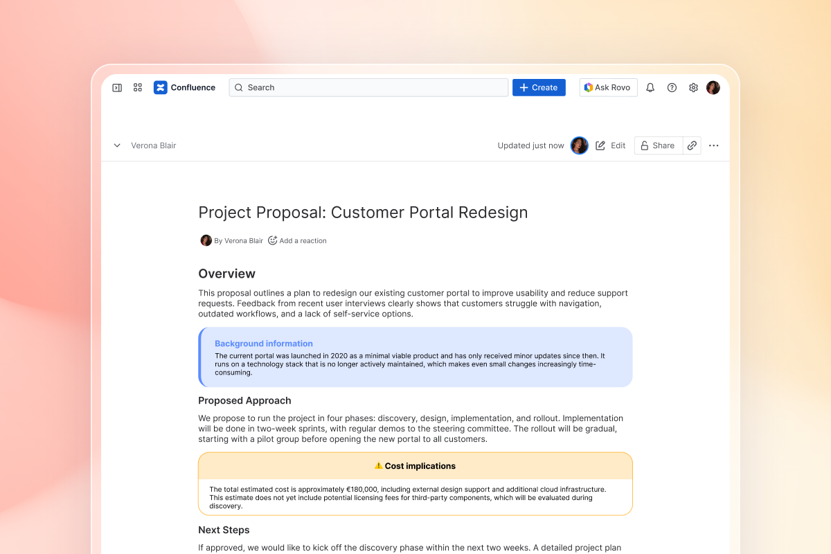 Aura Formatting – Panels in Confluence