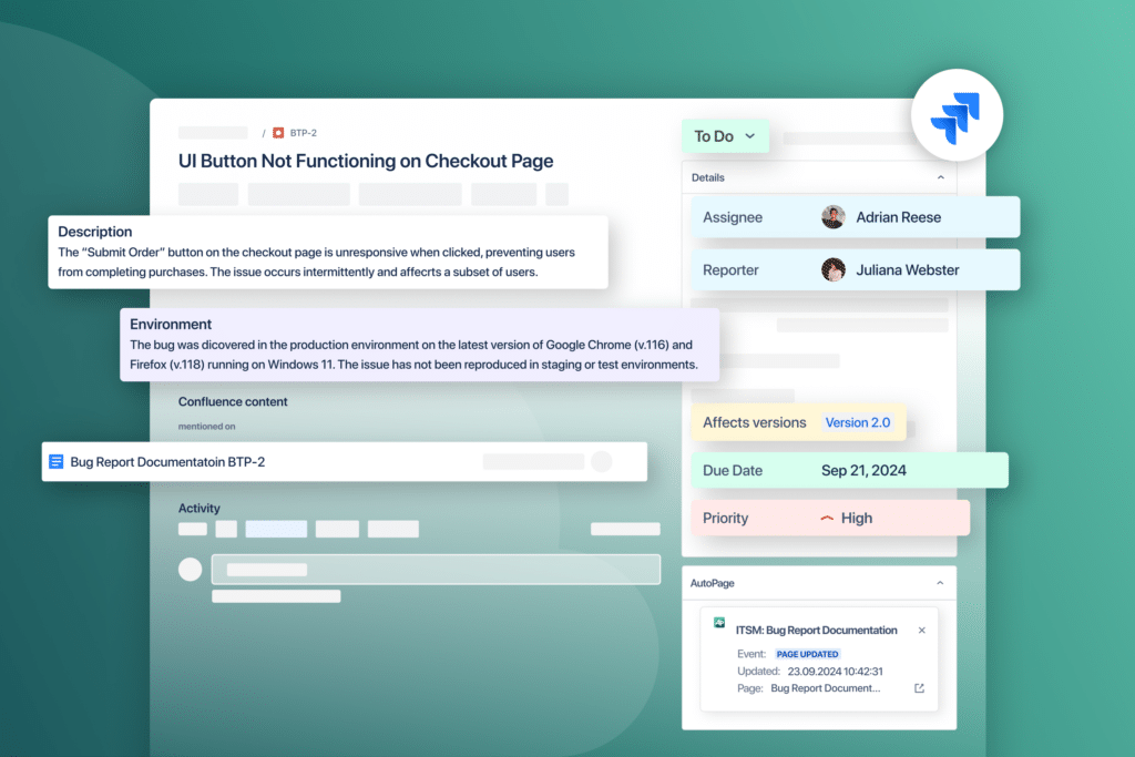 AutoPage bug reports sync
