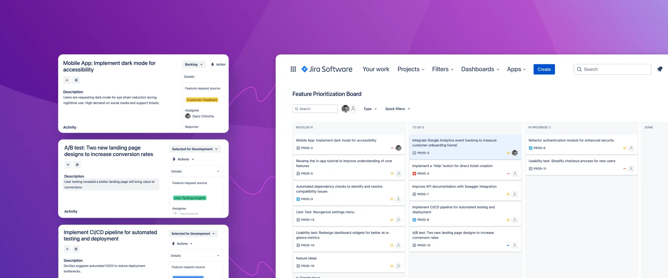 Categorize feature requests with Jira color labels