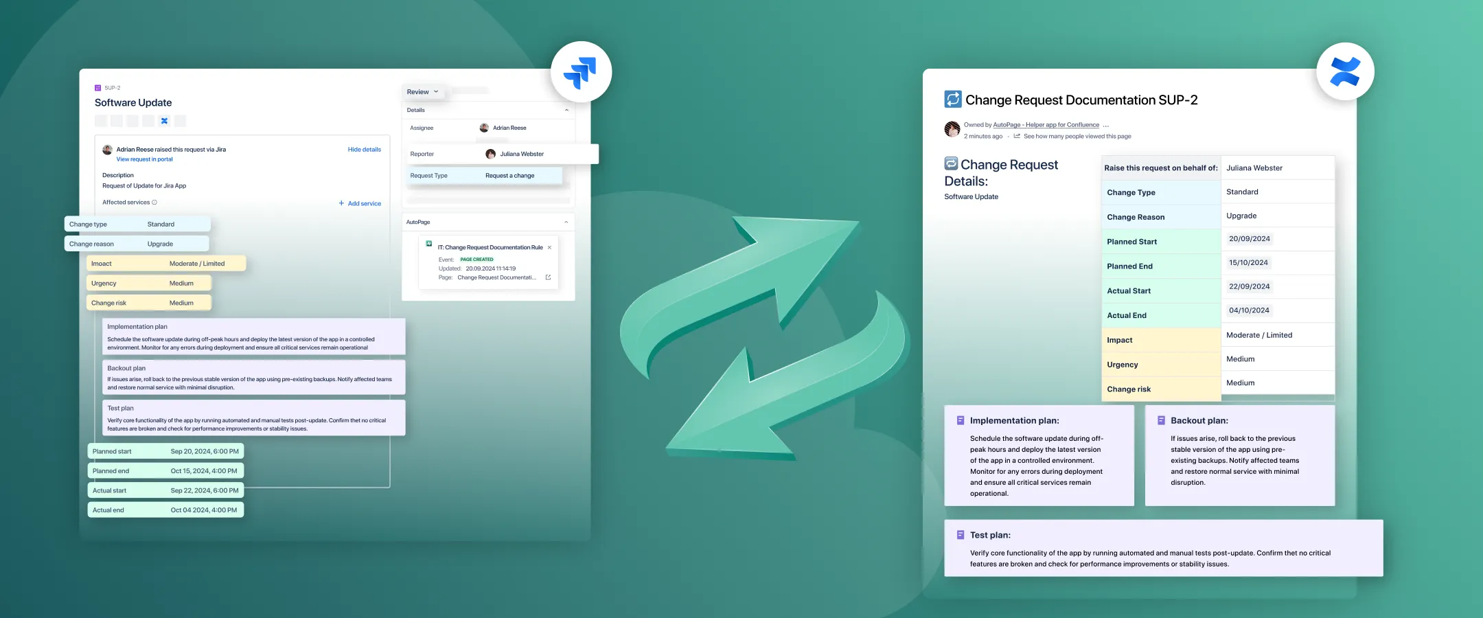 AutoPage change request header
