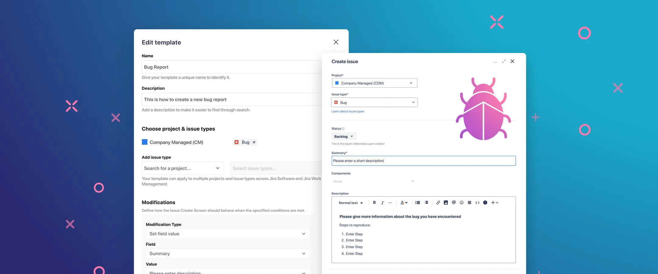 Templating feature header
