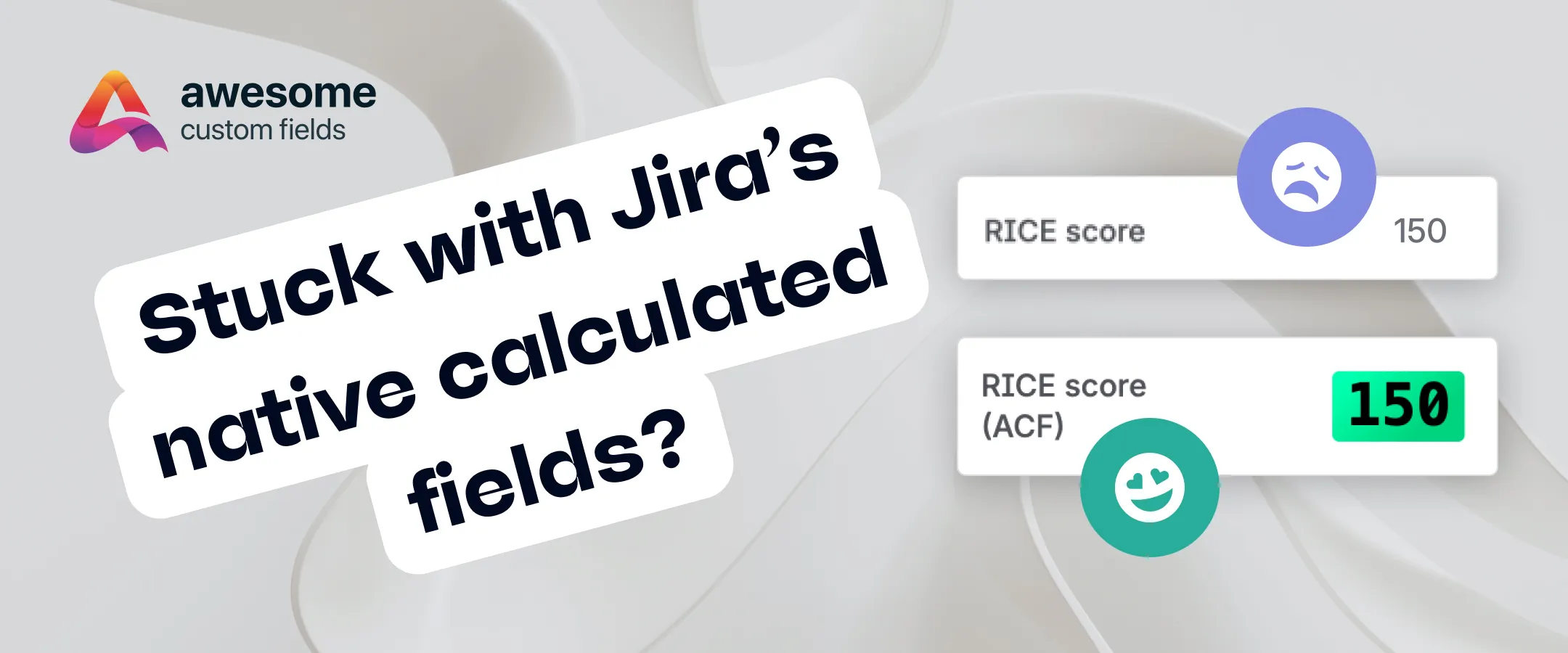 A Jira work item showing a RICE score calculated automatically from four rating fields