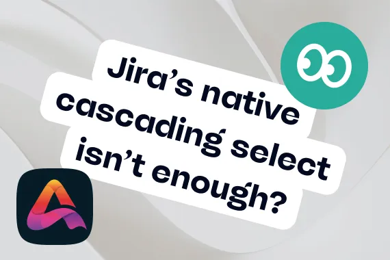 Two stacked dropdown menus representing a parent and child selection in Jira