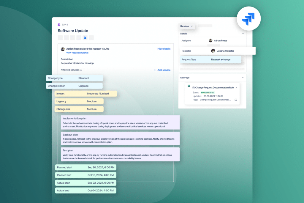 AutoPage change request Confluence sync