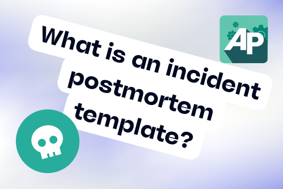 Confluence incident postmortem template with AutoPage macros next to the AutoPage logo