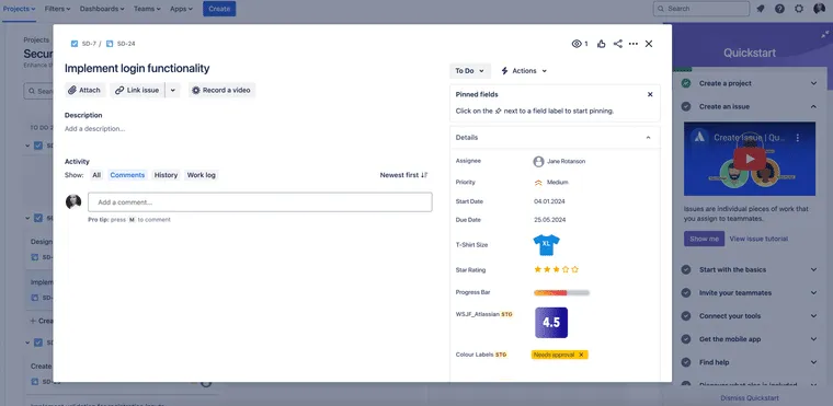 jira custom fields ultimate guide - multiple Awesome Custom Fields in action