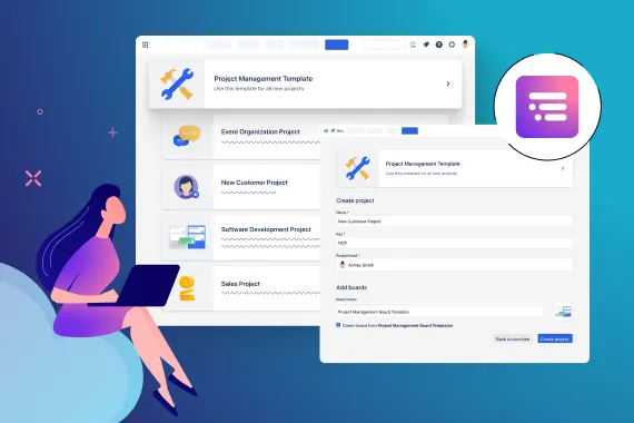 Jira project templates feature header