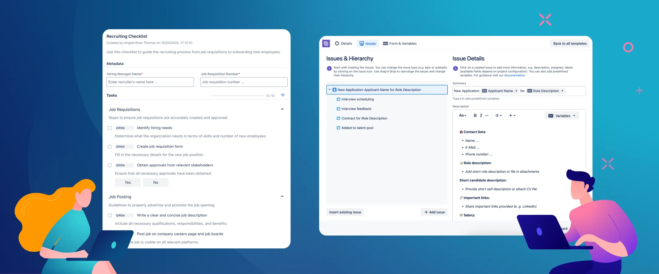 Templating.app for Jira recruiting