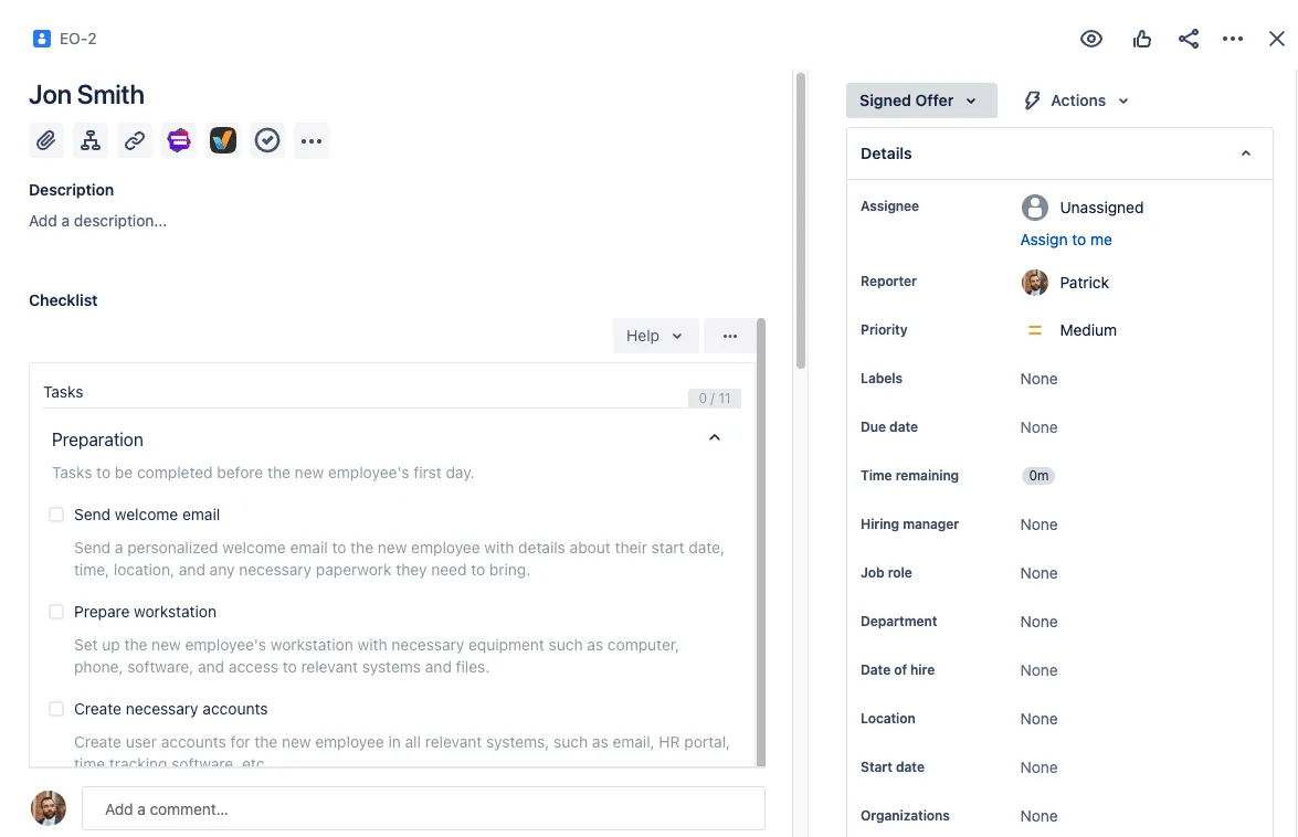 How to create a checklist in Jira