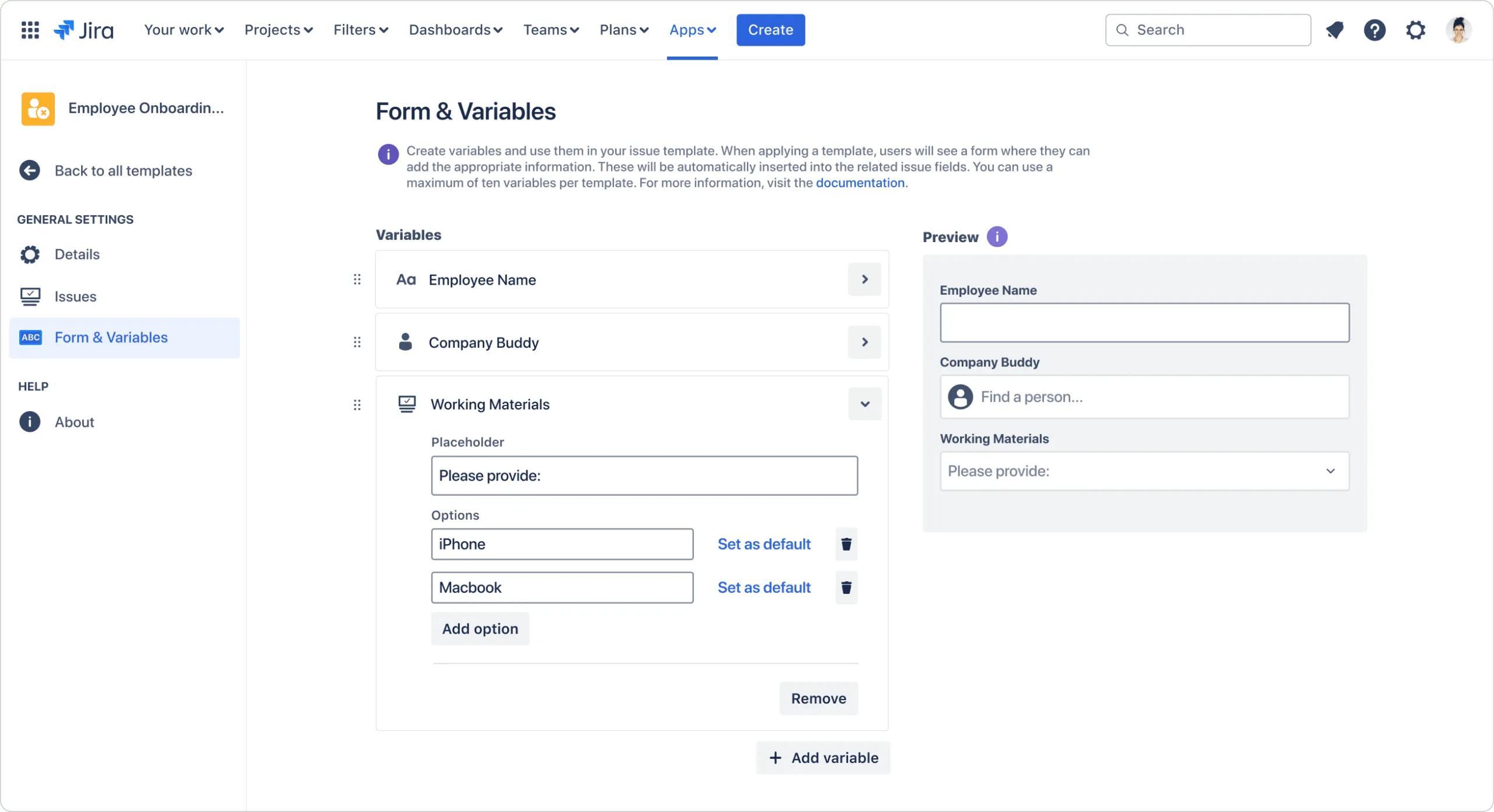 ultimate-guide-jira-ticket-templates-project-templates-Form-and-Variables