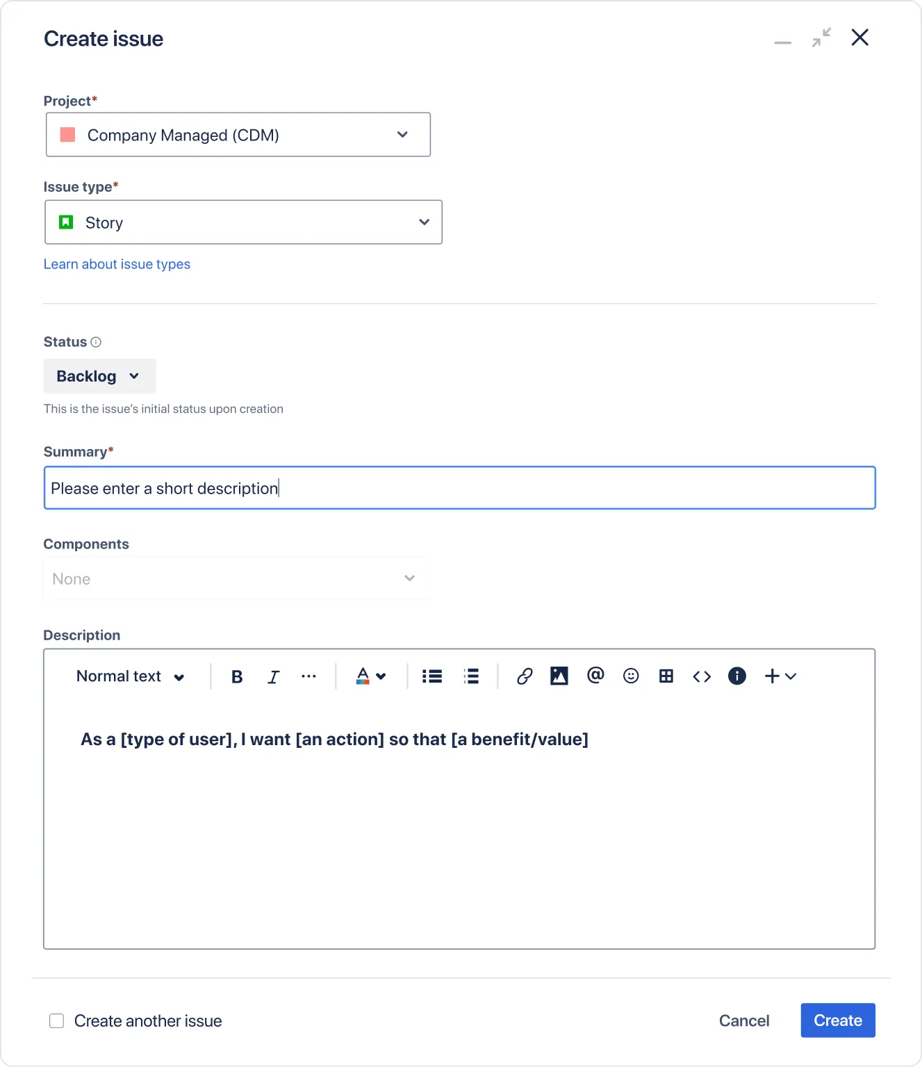 ultimate-guide-jira-ticket-templates-project-templates-User-Story-Screenshot